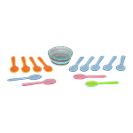 DP Cupcake Moulds & Spoons - Cake Print, Paper, BB1345 25 pcs + 12 pcs
