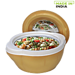 Princeware Pluto Casserole For Roti/Chapati - Golden With Steel Lid 600 ml