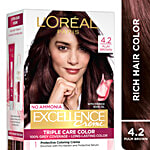 L'Oreal Paris Excellence Creme Hair Colour 72 ml + 100 g 4.2 Plum Brown