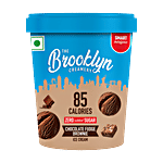 The Brooklyn Creamery Chocolate Fudge Brownie Low Calorie Ice Cream - Zero Added Sugar 100 ml Cup