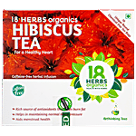 18 Herbs Organics Hibiscus Tea 11 g Carton (10 Tea Bags x 1.1 g Each)
