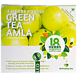 18 Herbs Organics Green Tea With Amla - Antioxidant Rich 18.75 g (15 Tea Bags x 1.25 g Each)