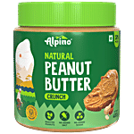 Alpino Natural Peanut Butter Crunch - Unsweetened/Gluten Free/ Non-GMO/Vegan 400 g Jar