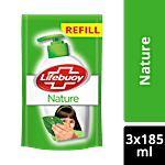 Lifebuoy Hand Wash - Nature, Germ Protection 185 ml Refill (Pack of 3)