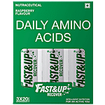 FAST&UP Recover Effervescent Tablets with Essential Amino Acids - Raspberry Flavour 20 Tablets (Pack of 3)