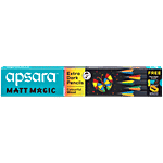 Apsara Matt Magic Extra Dark Pencils 10 pcs (Get Free Sharpener & Eraser)