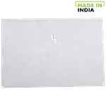 Ravi Agencies Transparent Button Folder - 14" x 10" With Snap Button Cover 5 pcs