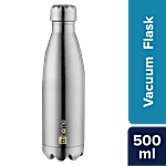 bb home Pacific Stainless Steel Vacuum Insulated Flask - Double Walled, 12 Hours Hot & Cold, Silver 500 ml (1 pc)