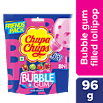 Chupa Chups Assorted Bubble Gum Filled Lollipop - Friends Pack 96 g (8 pcs)