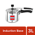 Ucook Super SLVR Plus Aluminium Inner Lid Pressure Cooker - Induction Base 3 L