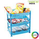 Aristo Vertex Rectangular Multipurpose Plastic Kitchen Rack/Kitchen Stand - 3 Steps, Assorted Colour 1 pc