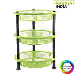 Aristo Multipurpose Plastic Kitchen Rack/Stand - 3 Steps, Orbit, Oval, Assorted Colour 1 pc