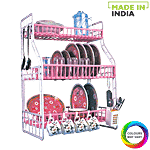 Aristo Plastic Kitchen Rack/Kitchen Stand - 3 Tier, Assorted Colour 1 pc