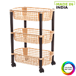 Aristo Volvo Multipurpose Plastic Kitchen Rack/Kitchen Stand - 3 Steps, Assorted Colour 1 pc