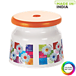 Aristo Dyna Plastic Bathroom Stool/Patla - Printed, Assorted Colour 1 pc