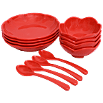 Superware Melamine Snack Set - Red 12 pcs