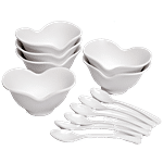 Superware Melamine Ice Cream Bowl Set - White 12 pcs