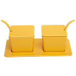 Superware Melamine Condiment With Spoon - Yellow 2 pcs