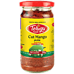 Telugu Pickles Cut Mango Pickle 300 g Bottle