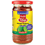 Swetha Telugu foods Mango Pickle - Without Garlic 300 g Glass Bottle