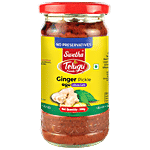 Swetha Telugu foods Ginger Pickle - Without Garlic 300 g Glass Bottle