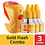Good knight Gold Flash - Mosquito Repellent Combo Machine & Refill 245 g (Machine + 3 Refills)
