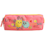 QIPS Owl Printed Polyester Pencil Bag Pouch 1 pc