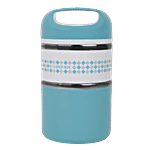 Tedemei Plastic & Stainless Steel Lunch Box/Tiffin Box - Leak Proof, Blue 1.13 l