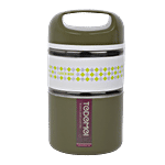 Tedemei Plastic & Stainless Steel Lunch Box/Tiffin Box - Leak Proof, Green 1.13 l