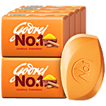 Godrej No.1 Sandal & Turmeric Bathing Soap, With Natural Oils, Gives Glowing Skin 150 g (Pack of 9)
