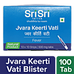 Sri Sri Tattva Jvara Keerti Vati - Fever, 500mg 100 pcs Blister Pack