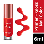 Lakme 9To5 Primer + Gloss Nail Colour - Red Splash 6 ml