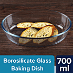 bb home Glass Oval Borosilicate Baking Dish 700 ml