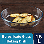 bb home Glass Oval Borosilicate Baking Dish 1.6 L