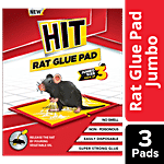 HIT Rat/Mouse Glue Pad - No Smell, Non-Poisonous, Jumbo Size 3 pcs 