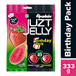 Alpenliebe Juzt Jelly Strawberry & Guava Flavour Soft Candy - Assorted, Birthday Pack 333 g (90 pcs)