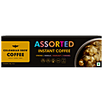 Colombian Brew Coffee Assorted Instant Coffee - Strong, Vanilla, Hazelnut, Caramel 80 g (40 Sachets x 2 g Each)