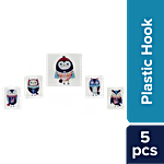 bb home Plastic Hook - Self Adhesive/Stickable, Owl Printed 5 pcs