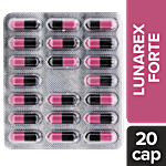 Charak LUNAREX FORTE Capsules - A Natural Support To Initiate And Regulate Menstruation 20 Capsules Blister pack