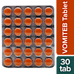 Charak VOMITEB Tablet - Safe & Effective Herbal Antinauseant & Antiemetic 30 Tablets Tablets