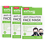 Bodyguard Reusable N99 + PM2.5 with 6 Layer Anti Pollution Face Mask - (Pack of 3, Medium) 3 pcs 