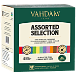 VAHDAM Tea Bags Assorted Selection - 15 Variety 30 g (15 Bags x 2 g each)