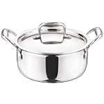 Vinod Platinum Triply Stainless Steel Induction Base Saucepot/Casserole With Lid - 24 cm 5 L