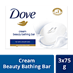 Dove Cream Beauty Bathing Bar, Has 1/4th Moisturizing Cream 225 g (Pack of 3)