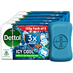 Dettol Icy Cool Soap 125 g Pack of 5