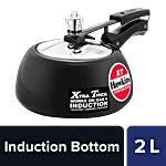 Hawkins Contura Hard Anodised Black Inner Lid Pressure Cooker - Xtra Thick & Induction Base, CXT20 2 L 