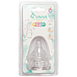 Vauva Silicone Feeding Nipple/Teat Wide Neck Nipple - Size M 2 pcs