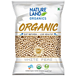 Natureland Organics White Peas 500 g Pouch