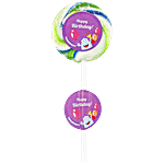 Toonpops Candy Swirl Lollipop 1.5" - Happy Birthday 10 g (Pack of 60)