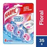 Harpic Power Fresh 6 Toilet Cleaner Rim Block, Floral Delight 35 g 